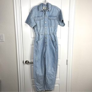 FREE PEOPLE Marci Coverall Jumpsuit NEW Size S Clear Skies Blue